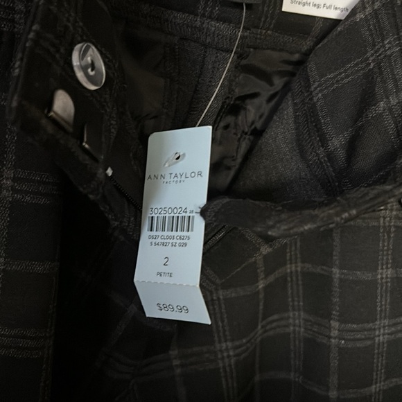 Women’s Ann Taylor Factory Sz 2P Mid Rise Straight Leg Poly/Rayon/Spandex Blend - Picture 4 of 7